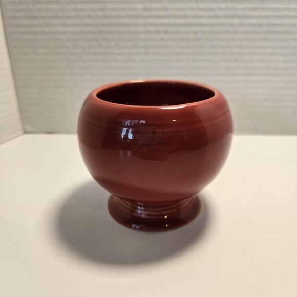 Vintage HLC‎ USA Fiesta ware Covered Missing Lid Sugar Bowl PAPRIKA Burnt Orange - Picture 2 of 8